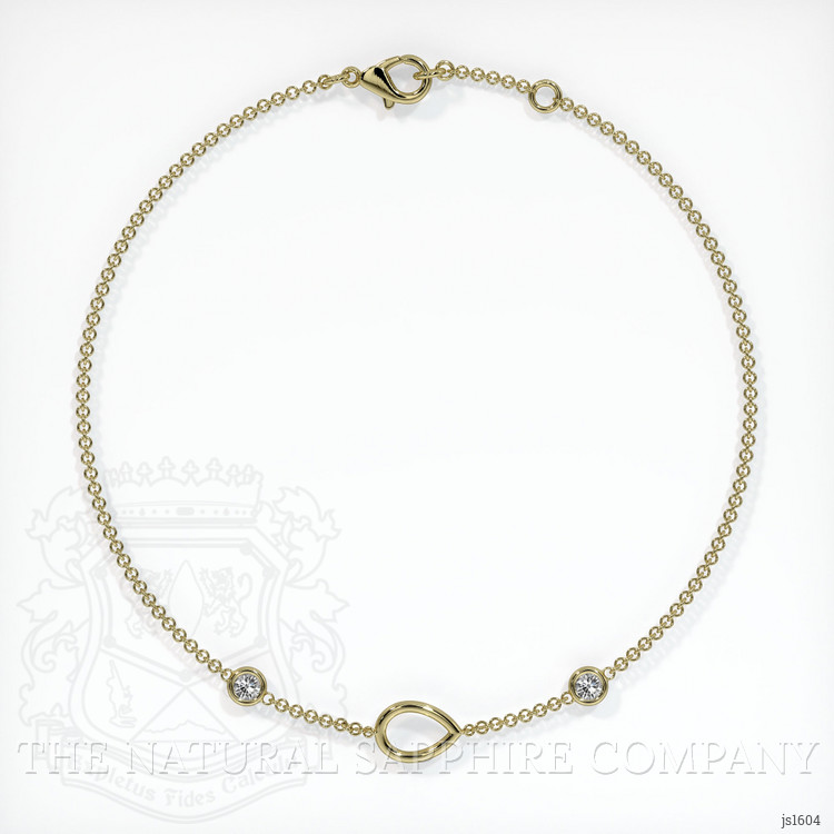 18K Yellow Gold Accent Stones Bracelet Setting