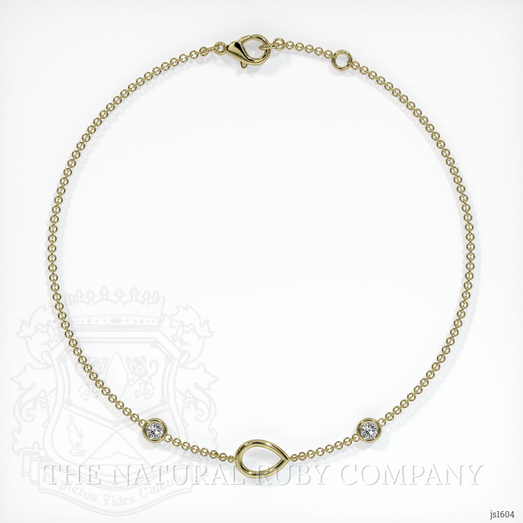 18K Yellow Gold Accent Stones Bracelet Setting