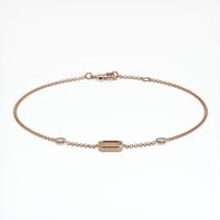 14K Rose Gold Accent Stones Bracelet Setting Image