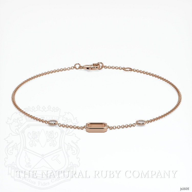 14K Rose Gold Accent Stones Bracelet Setting