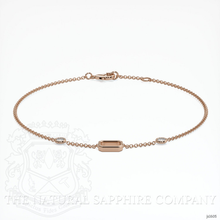 14K Rose Gold Accent Stones Bracelet Setting