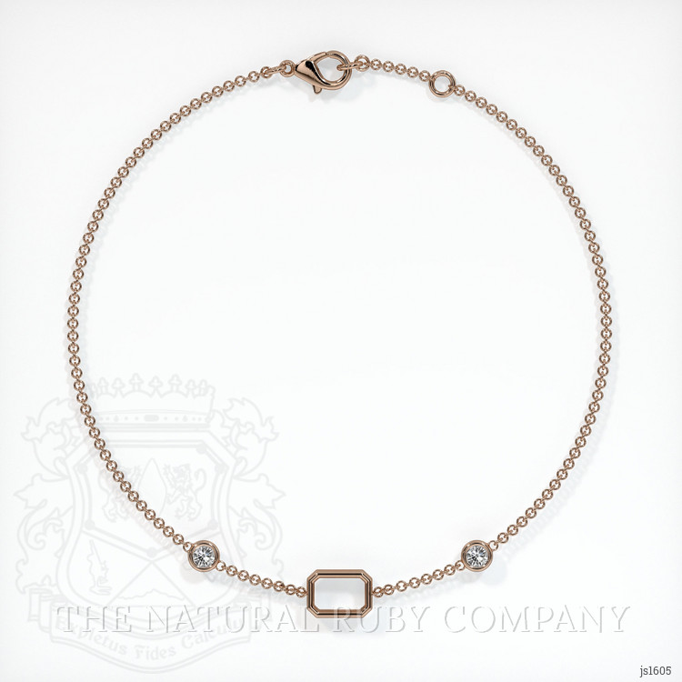 14K Rose Gold Accent Stones Bracelet Setting