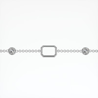 14K White Gold Accent Stones Bracelet Setting Video