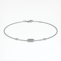 14K White Gold Accent Stones Bracelet Setting Image