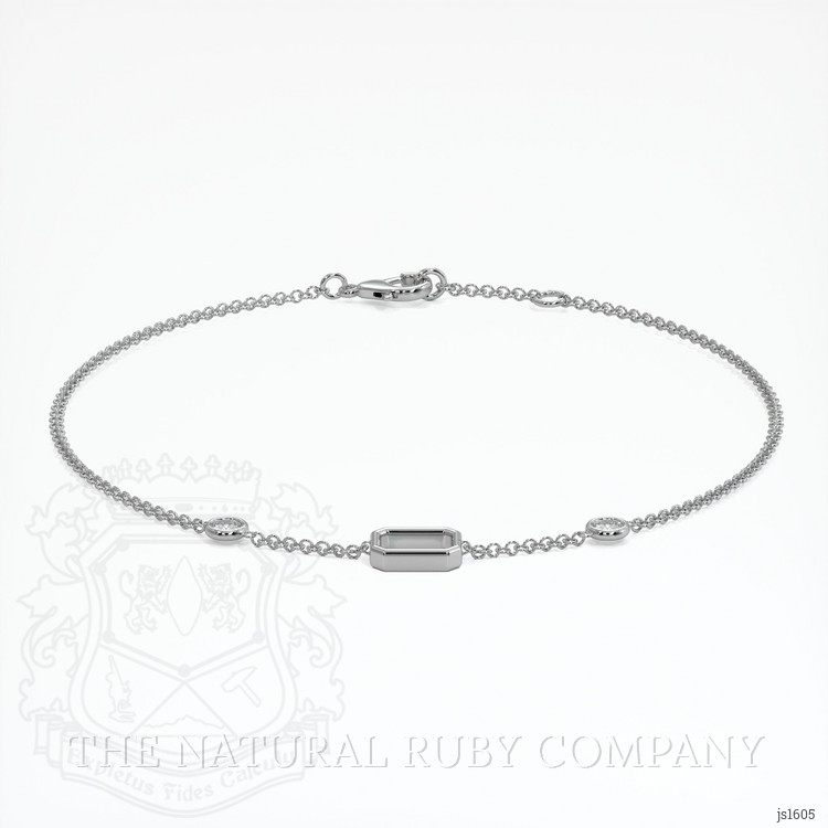 14K White Gold Accent Stones Bracelet Setting