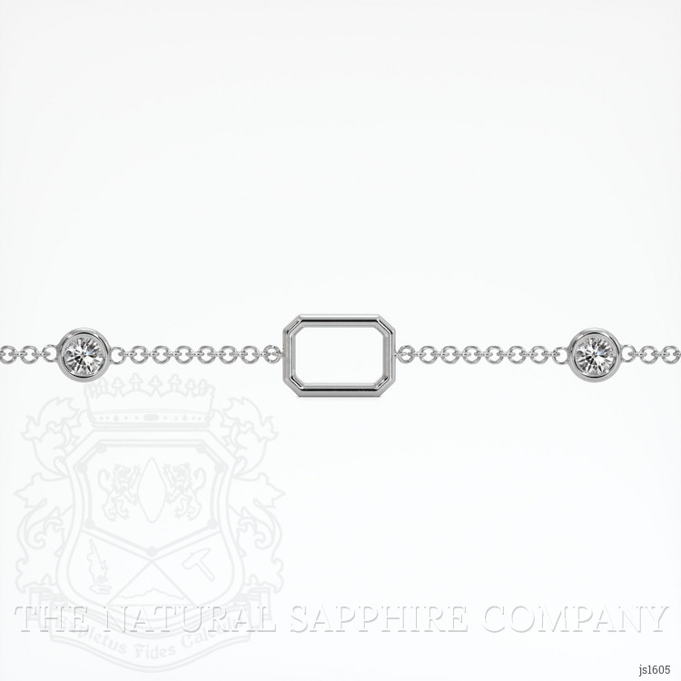 18K White Gold Accent Stones Bracelet Setting