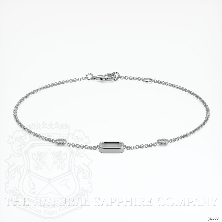 18K White Gold Accent Stones Bracelet Setting