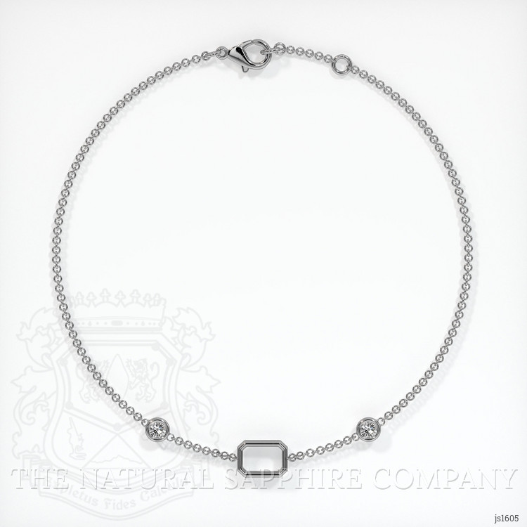 18K White Gold Accent Stones Bracelet Setting
