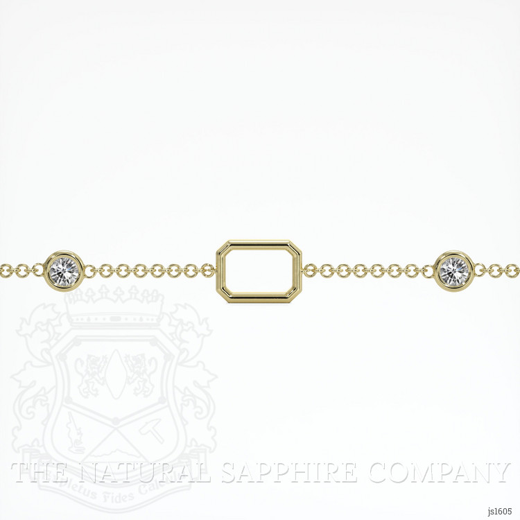 14K Yellow Gold Accent Stones Bracelet Setting