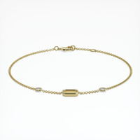 14K Yellow Gold Accent Stones Bracelet Setting Image