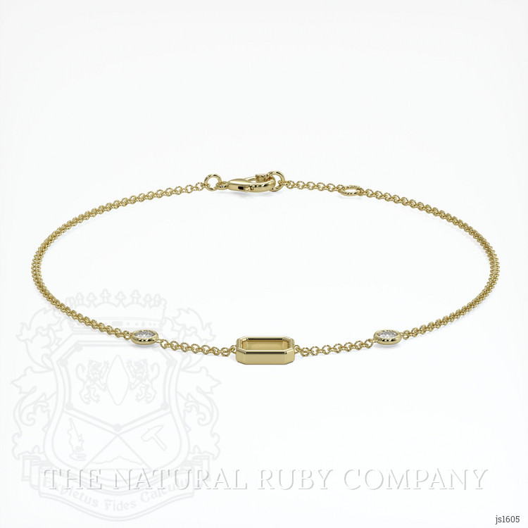14K Yellow Gold Accent Stones Bracelet Setting