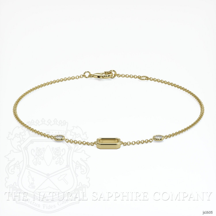 14K Yellow Gold Accent Stones Bracelet Setting
