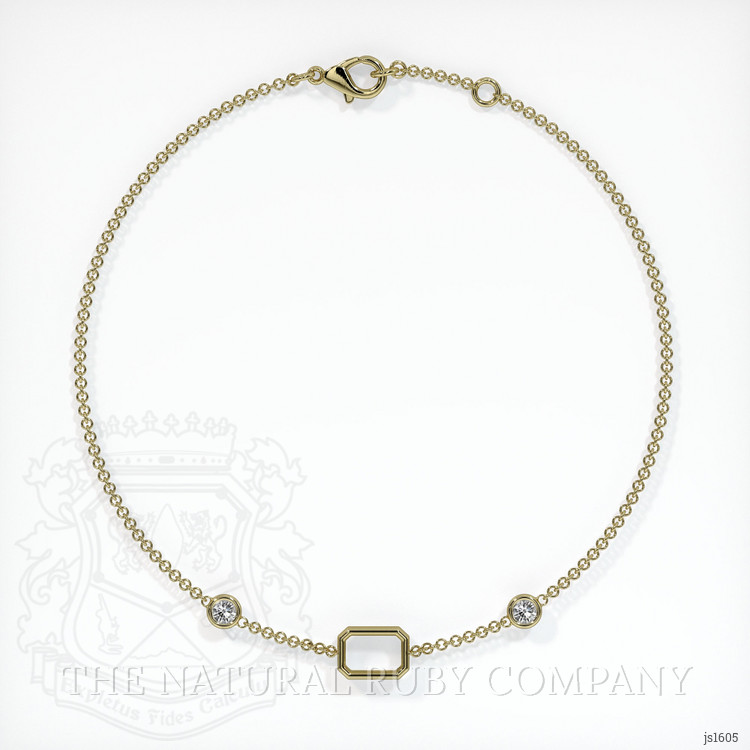 14K Yellow Gold Accent Stones Bracelet Setting