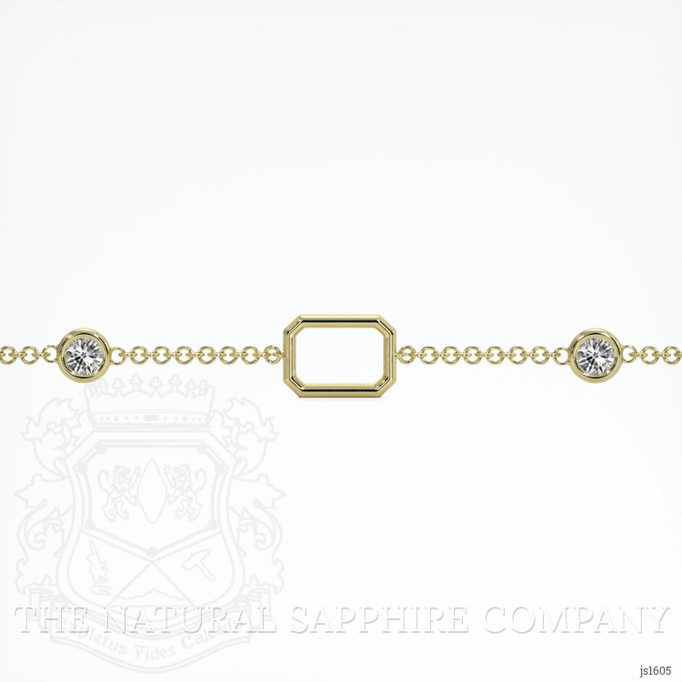 18K Yellow Gold Accent Stones Bracelet Setting