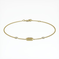 18K Yellow Gold Accent Stones Bracelet Setting Image