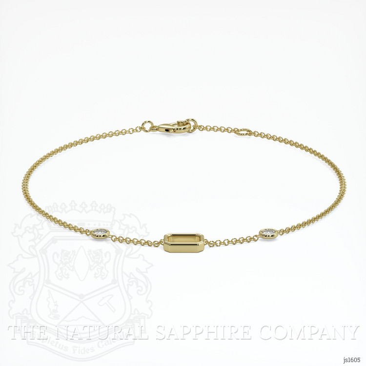 18K Yellow Gold Accent Stones Bracelet Setting