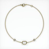 18K Yellow Gold Accent Stones Bracelet Setting Image