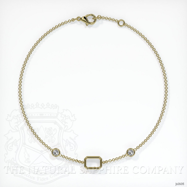 18K Yellow Gold Accent Stones Bracelet Setting