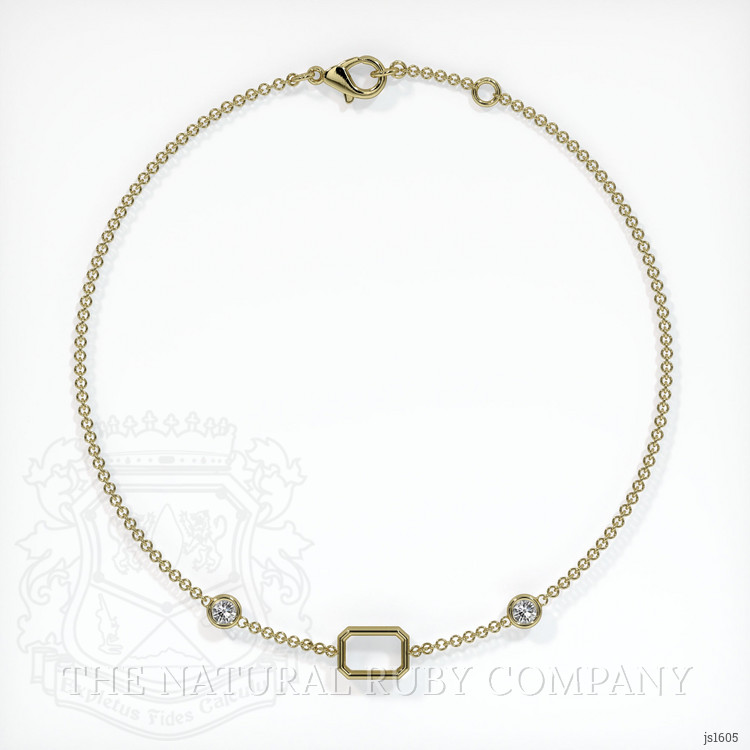 18K Yellow Gold Accent Stones Bracelet Setting