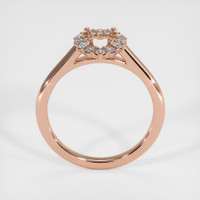 14K Rose Gold Halo Ring Setting Image