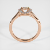 18K Rose Gold Halo Ring Setting Image