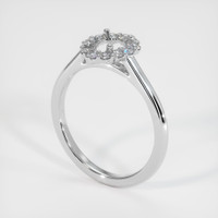10K White Gold Halo Ring Setting Video
