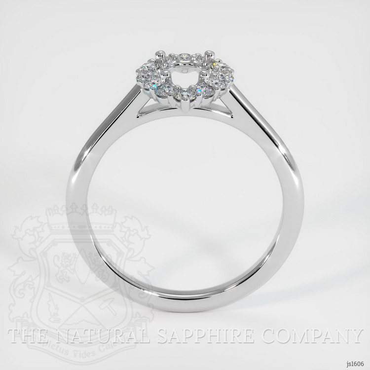 10K White Gold Halo Ring Setting