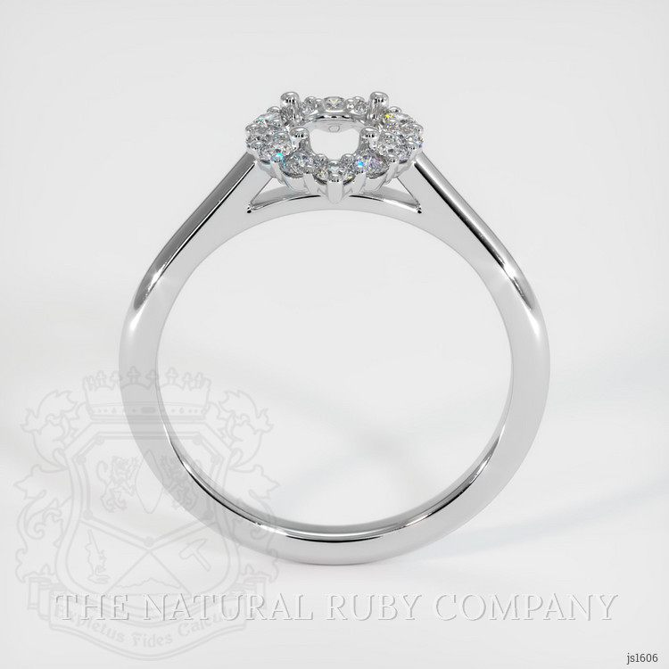 10K White Gold Halo Ring Setting