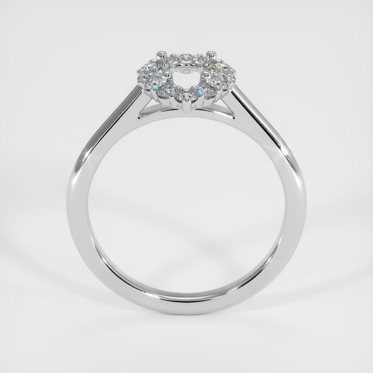 14K White Gold Halo Ring Setting