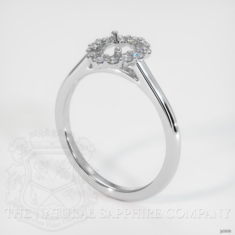 18K White Gold Halo Ring Setting