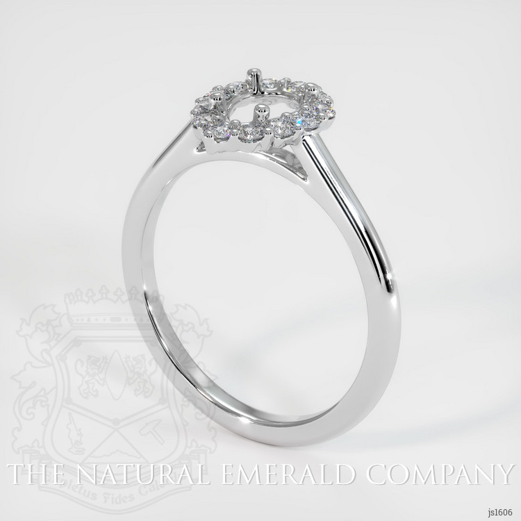 18K White Gold Halo Ring Setting