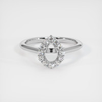 18K White Gold Halo Ring Setting Image