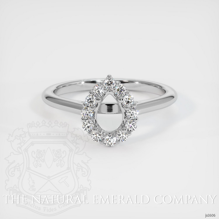 18K White Gold Halo Ring Setting
