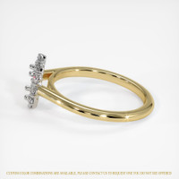 14K White & Yellow Halo Ring Setting Image