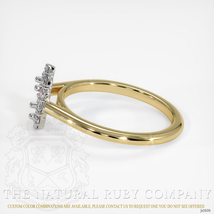 14K White & Yellow Halo Ring Setting