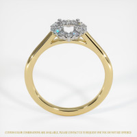 14K White & Yellow Halo Ring Setting Image
