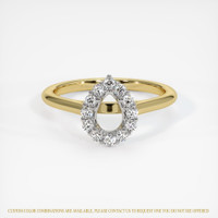 18K White & Yellow Halo Ring Setting Image