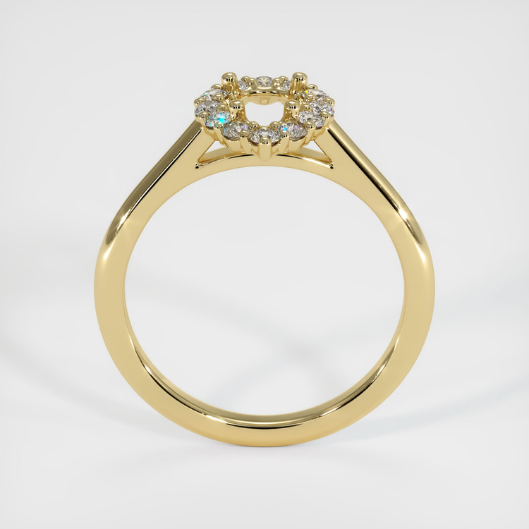 10K Yellow Gold Halo Ring Setting
