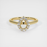 14K Yellow Gold Halo Ring Setting Image