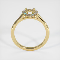 14K Yellow Gold Halo Ring Setting Image