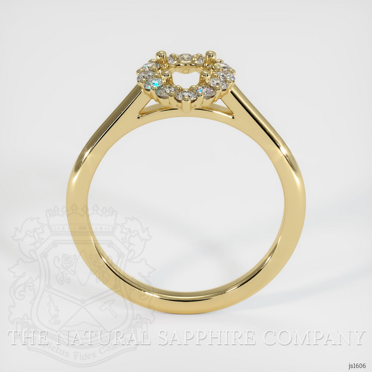 14K Yellow Gold Halo Ring Setting