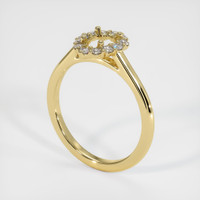 18K Yellow Gold Halo Ring Setting Video