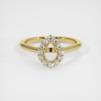 18K Yellow Gold Halo Ring Setting Image