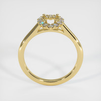 18K Yellow Gold Halo Ring Setting Image