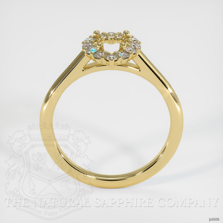 18K Yellow Gold Halo Ring Setting