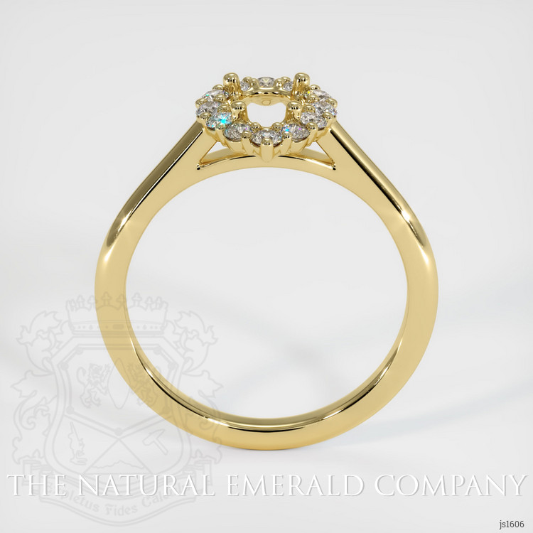 18K Yellow Gold Halo Ring Setting