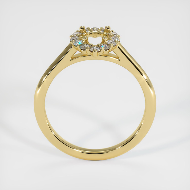 18K Yellow Gold Halo Ring Setting