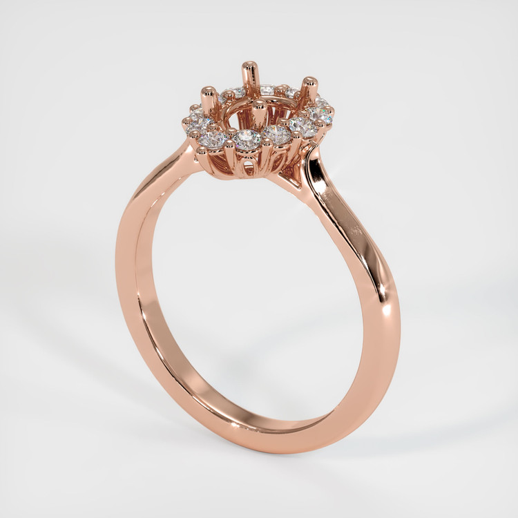 14K Rose Gold Antique Style Ring Setting