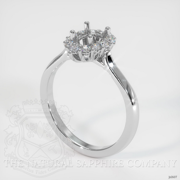 10K White Gold Antique Style Ring Setting