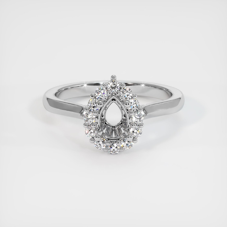 14K White Gold Antique Style Ring Setting
